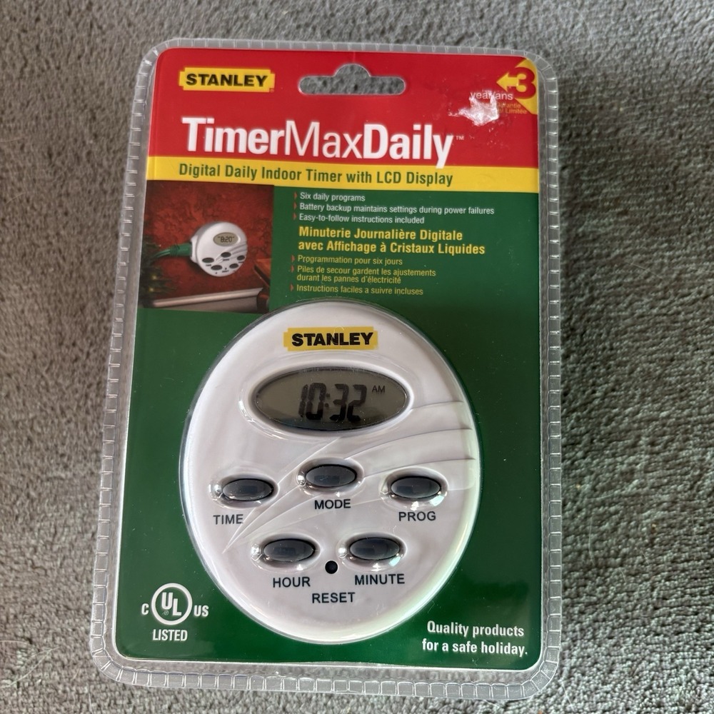 Stanley Indoor Digital Daily Light and Appliance‎ TIMER, Model #28441